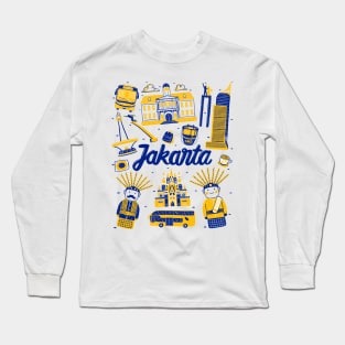 Jakarta Cityscape Landmark Long Sleeve T-Shirt